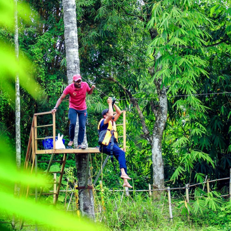 Zip line Activities in Sunbird Garden Resort